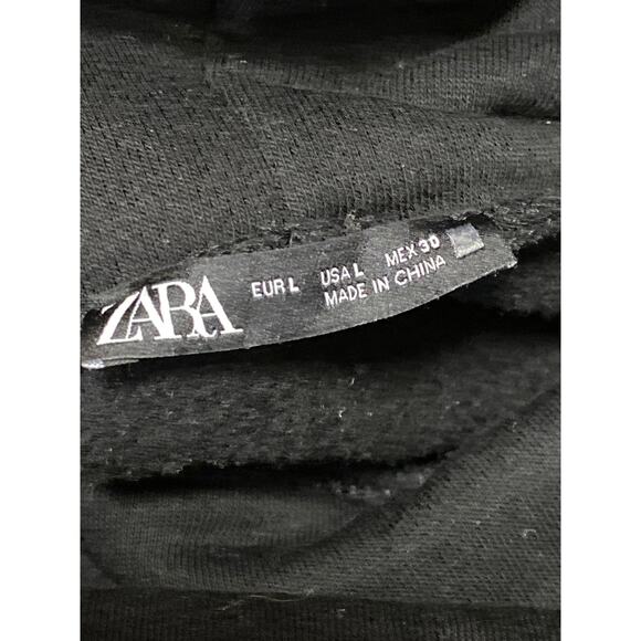 Zara Women's Black Turtleneck Long Sleeve Pullover Sweatshirt Sweater Top Size L - Picture 4 of 4